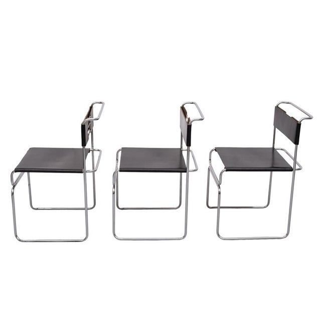 Libellula Stackable Dining Chairs by Giovanni Carini for Planula, 1970s, Set of 3 For Sale - Image 4 of 13