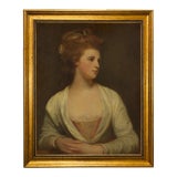 "Emily Bertie Pott" After George Romney, Contemporary Reproduction Print on Canvas, Framed, 16 x 20 For Sale