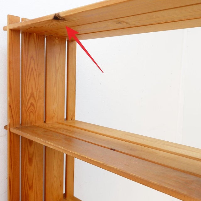 Vintage Pine Shelf in the style of Maison Regain, 1980s For Sale - Image 12 of 13