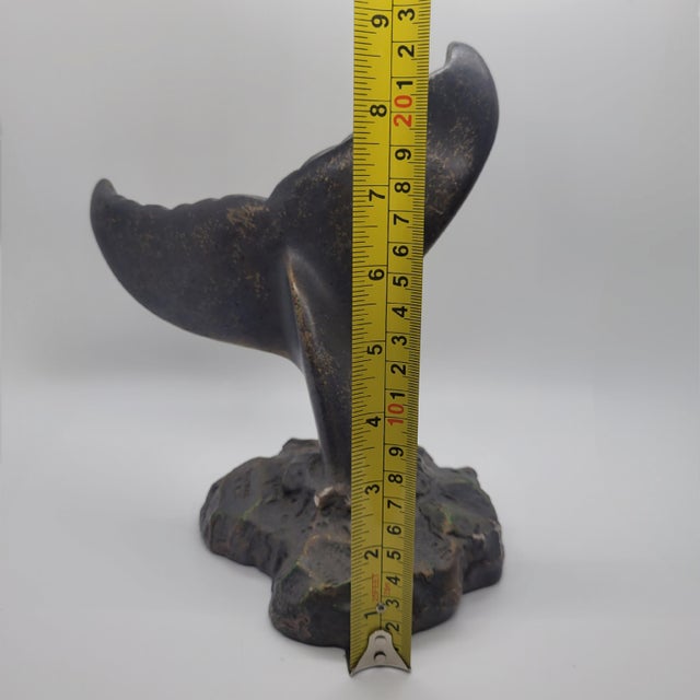 Vintage 1999 Wyland Austin Sculptures Tranquility Whale Tail Bronze Figurine For Sale - Image 17 of 18