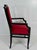 1980s Italian Armchairs in Black Lacquered Wood and Red Velvet, 1980s, Set of 2 For Sale - Image 5 of 9