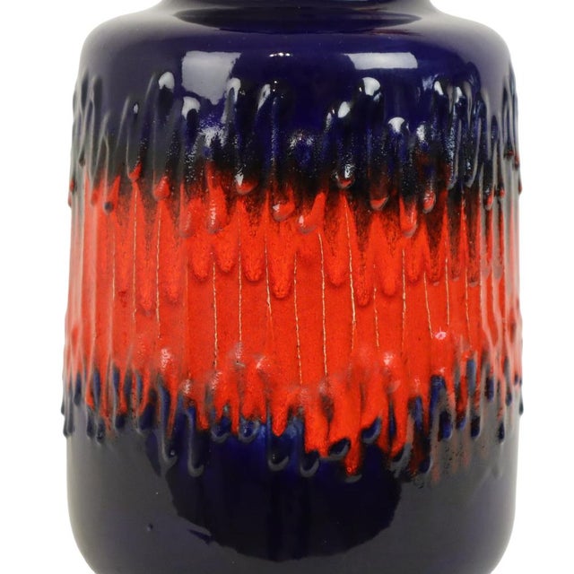Mid-Century Modern Vintage West German Vase in Fat Lava from Scheurich Keramik, 1960s For Sale - Image 3 of 8