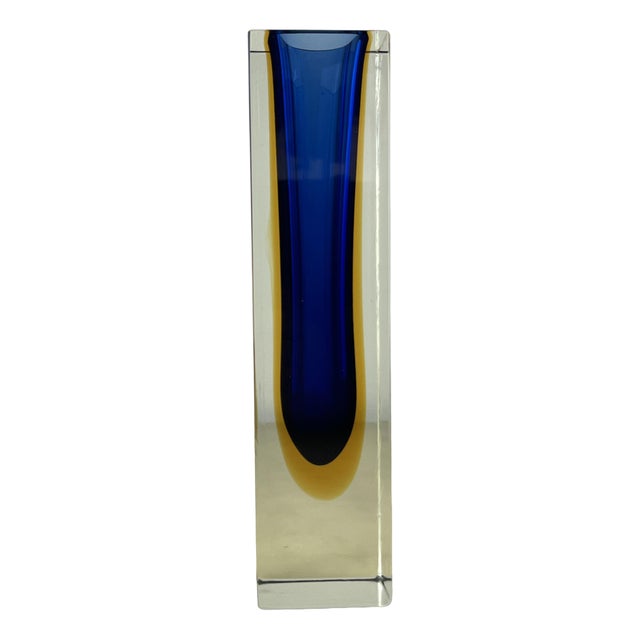 Sommerso Murano Glass Vase, Italy, 1970s For Sale