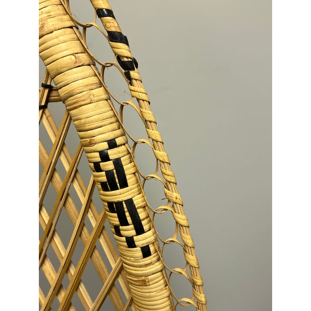 Classic Wicker and Rattan Peacock Chair. For Sale - Image 9 of 9