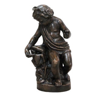 Cast Iron Bacchus Drinking from the Spring, 1900 For Sale