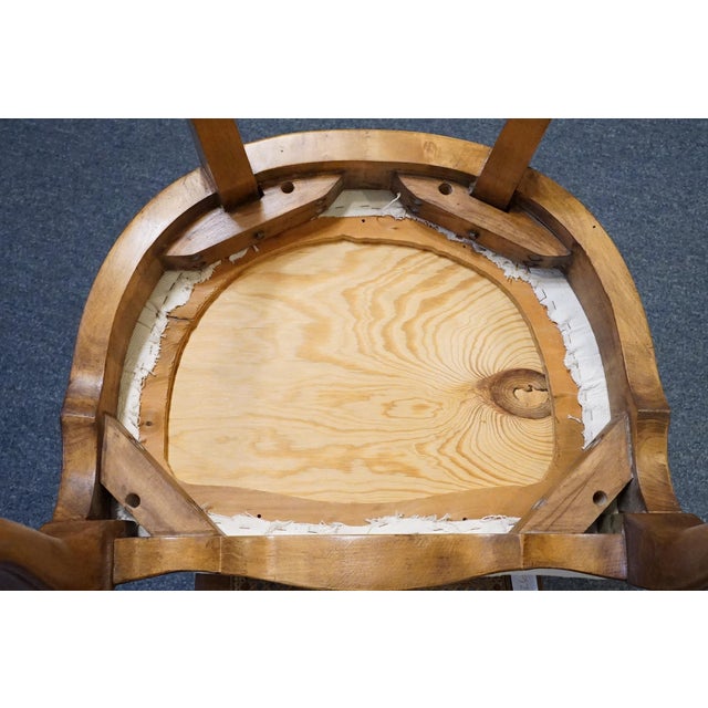 Wood White of Mebane Country French Provincial Caned Round Back Dining Side Chair For Sale - Image 7 of 7