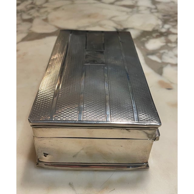 Rectangular Silver Metal Box, 1952 For Sale - Image 9 of 18
