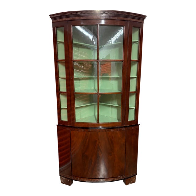Bow Front Curio Cabinet For Sale