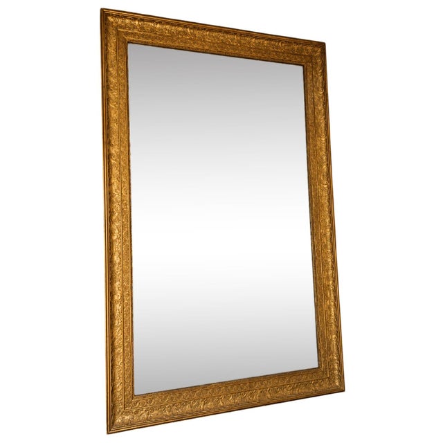 Gold Large Empire Restoration Fireplace Mirror, 1820 For Sale - Image 8 of 8
