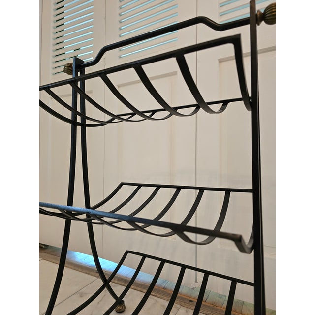 Mid Century Modern Italian Designer 3 Tier Rack For Sale - Image 4 of 7