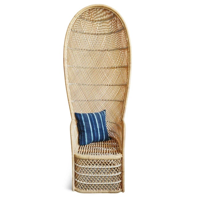 Tall Back Wicker Scoop Chair | Chairish