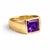 Amethyst Signet February Birthstone Ring for Men in 925 Sterling Silver Us 7 For Sale - Image 4 of 4
