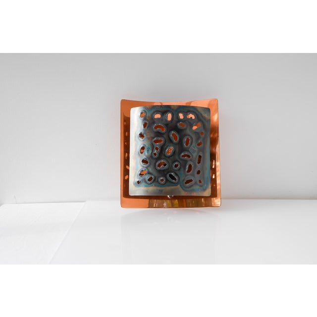 Vintage Brutalist Copper Wall Sconce from Boréns, 1960s For Sale - Image 11 of 15