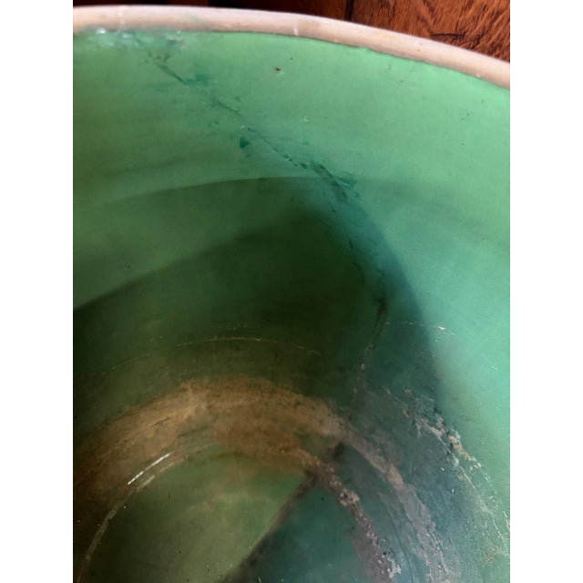 Mint 1940s Art Nouveau-Style Floral Jardinière on Pedestal For Sale - Image 8 of 8