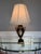 Black Vintage Remington Urn Table Lamp With Hunting Scene and Guilt Handles For Sale - Image 8 of 11