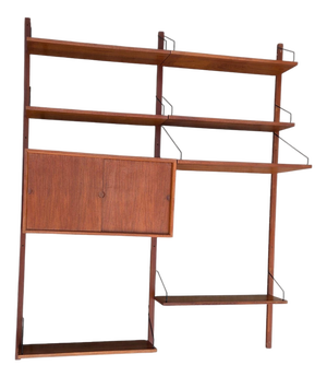 1950 Poul Cadovius Design Wall Mounted Shelf Modular Royal System Teak Cado Unit