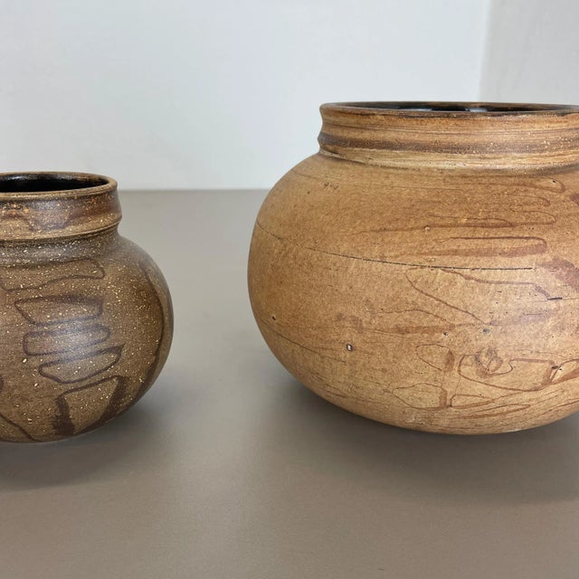 Ceramic Studio Pottery Vase by Gerhard Liebenthron, Germany, 1980s, Set of 2 For Sale - Image 14 of 18