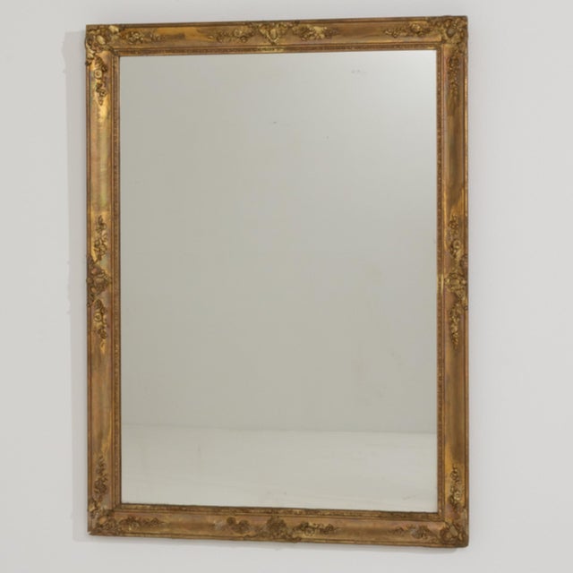Traditional 19th Century French Empire Giltwood Wall Mirror France Late 19th Century For Sale - Image 3 of 8