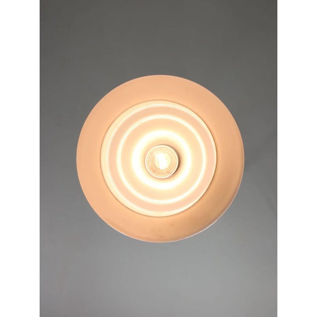 Mid-Century Italian Brass and Opaline Pendant Lamp For Sale - Image 12 of 13
