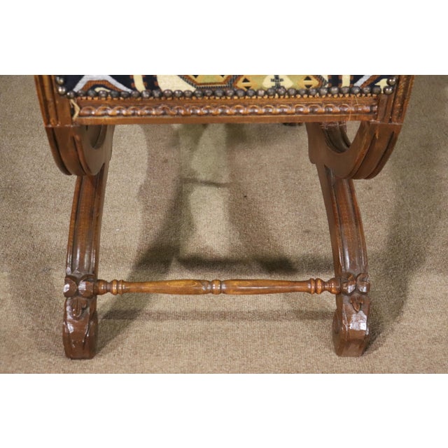 Early 20th Century Antiques X-Base Footstool For Sale In Philadelphia - Image 6 of 7