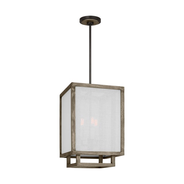 Beautiful white linen shades and the wood frame In Weathered Oak Wood add to Brockway's rustic appeal. Layering is the...