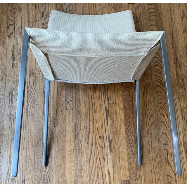 1990s Solid Aluminum Frame Dining Side Chairs, Set of 4 For Sale - Image 10 of 12