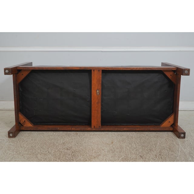 Quaker Mission Craft Stickley Style Vintage Mission Oak Sofa For Sale - Image 10 of 12