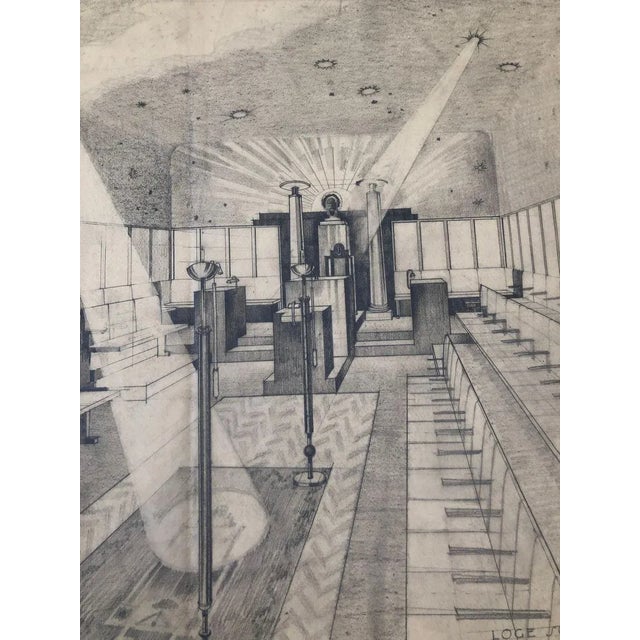 Freemasons Lodge Schwindgasse Working Drawings by Architects, Vienna, 1930, Set of 4 For Sale - Image 4 of 18