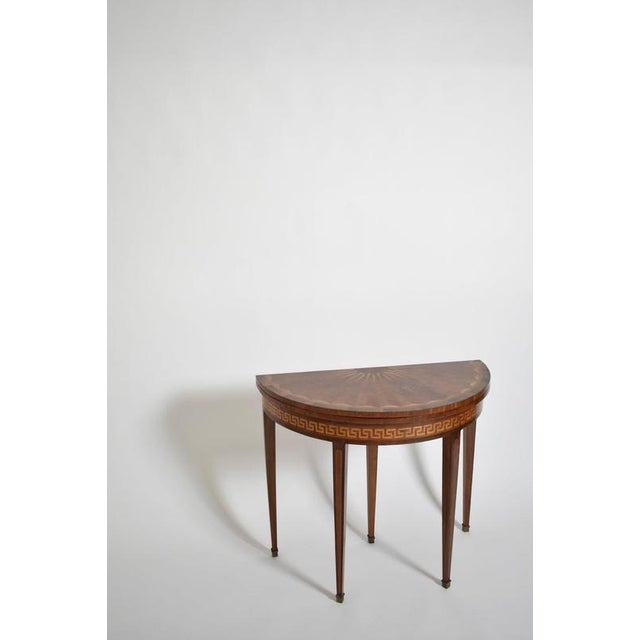 Half Moon Console Table in Wood For Sale - Image 3 of 6
