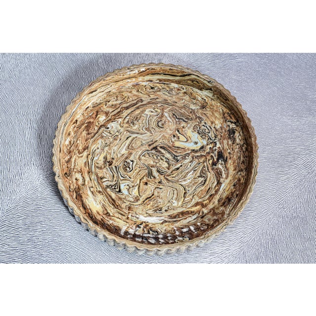 Rare 19th Century Antique Victorian Copeland & Garrett Agateware Pottery Cheese Dish and Lid English Ceramic Art Pottery For Sale - Image 16 of 18