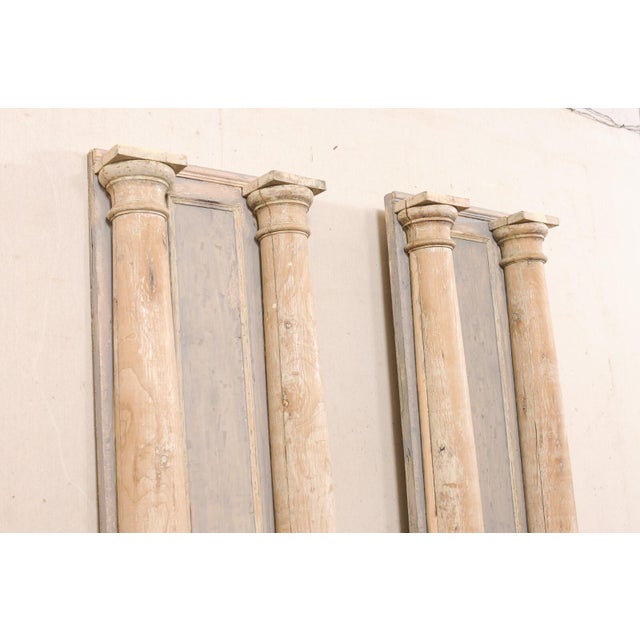 19th Century 19th Century French Tall Carved Wood Columns – A Pair For Sale - Image 5 of 12