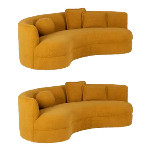 Pair of John Mascheroni Curved Sofas