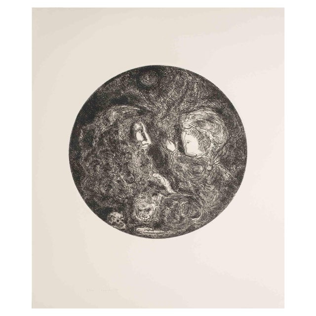 Gianpaolo Berto, Moses, Etching, 1974 For Sale