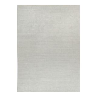 2010s Rug & Kilim’s Plain Modern Rug in Solid Silver-Gray Tone-on-Tone - 10x14 For Sale