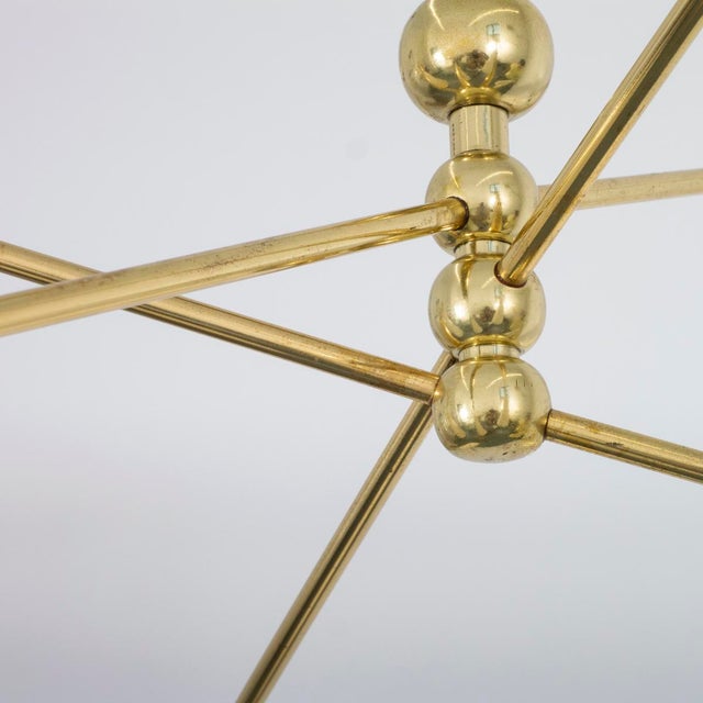 Italian Stilnovo style chandelier with conical shades For Sale - Image 3 of 13