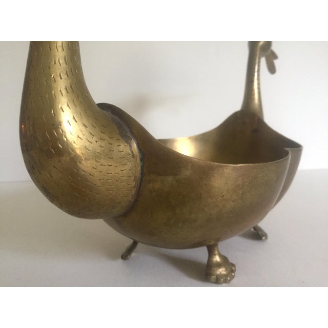 Mid-Century Modern India Brass Double Goose Footed ...