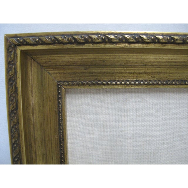 Textile Southwest Mountain Landscape Adobe House Signed Oil Painting in Gilt Frame For Sale - Image 7 of 8