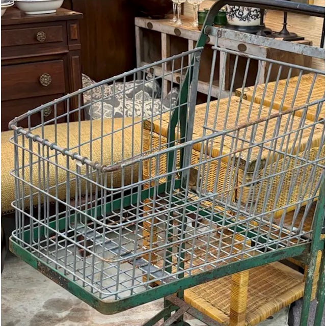 Early 20th Century French Style Metal Grocery Cart - Display or Merchandising Piece, Decorative Object For Sale In New York - Image 6 of 7