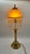 Metal Table Lamp in Amber Glass and Brass, 1970s For Sale - Image 7 of 14