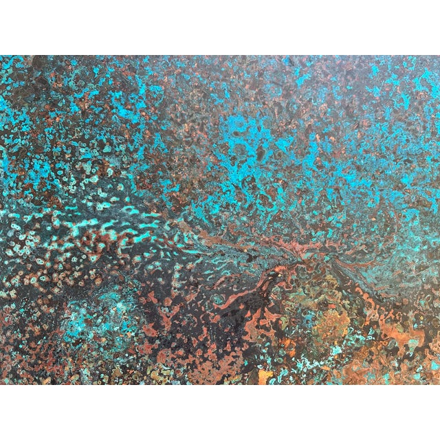 Copper Wall Art With Blue & Green Patina "The Blue Hour" by Jeremy Maronpot For Sale - Image 11 of 13