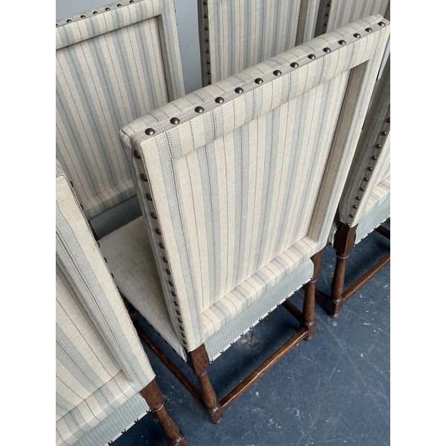 Vintage Dennis and Leen Jacobean Dining Chairs - Set of 8 For Sale - Image 9 of 11