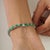 9.2 Carats Green Onyx & Cz Cocktail Tennis Bracelet in 925 Silver For Sale - Image 10 of 13