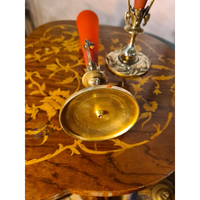 Art Nouveau Bronze and Pâte De Verre Vases, 1900s, Set of 2 For Sale - Image 4 of 8