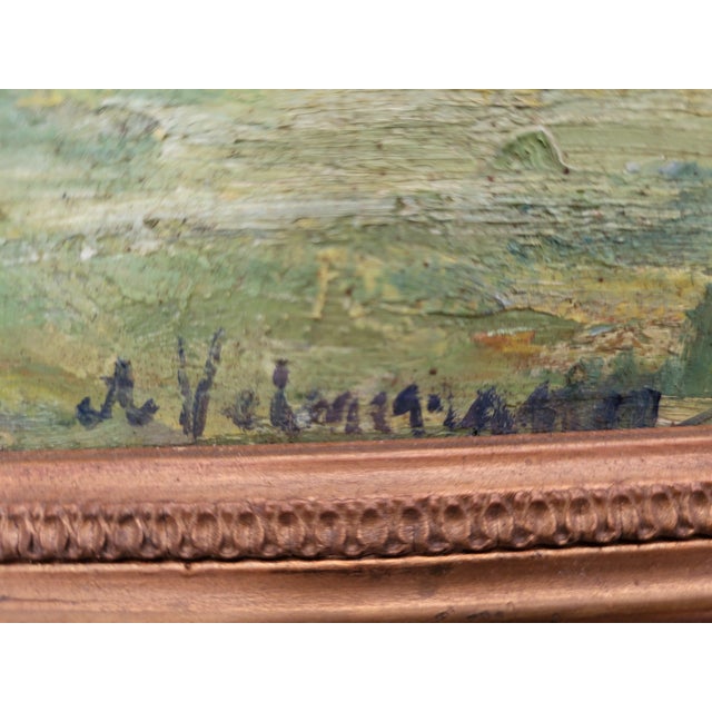 A. Velman, Post-Impressionist Rural Landscape, 1911, Oil on Canvas For Sale - Image 3 of 10