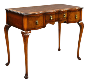 Antique Queen Anne Style Walnut Writing Table, 1919