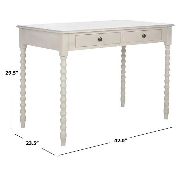 O' Mara 2 Drawer Desk - Taupe For Sale In Philadelphia - Image 6 of 11