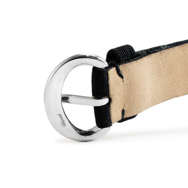 Metal Ladies Chopard Heart Shaped Diamond 13/7172-20 48mm 18k White Gold Watch For Sale - Image 7 of 10