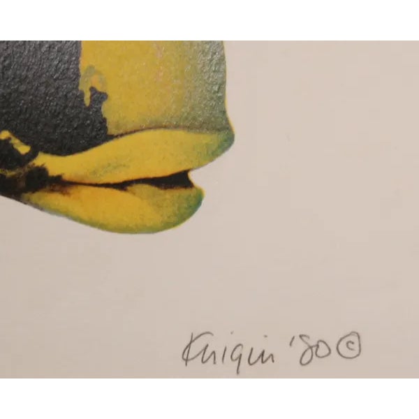 This lithograph, titled "Boldest Flyer," was created by the American artist, Michael Knigin (1942 - 2011), in 1980. It is...