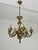 6-Light Venetian Brass and Murano Glass Chandeliers, 1960s, Set of 2 For Sale - Image 10 of 14
