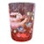Antique Cranberry Glass Inverted Thumbprint Tumbler Hand Painted Winter Scene Mint- Mary Gregory Style For Sale